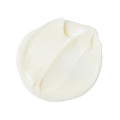 American Cream. A round, smooth dollop of thick, cream-coloured hair conditioner. The glossy product shows a rich texture, with distinct ridges and soft peaks where it has been swirled.