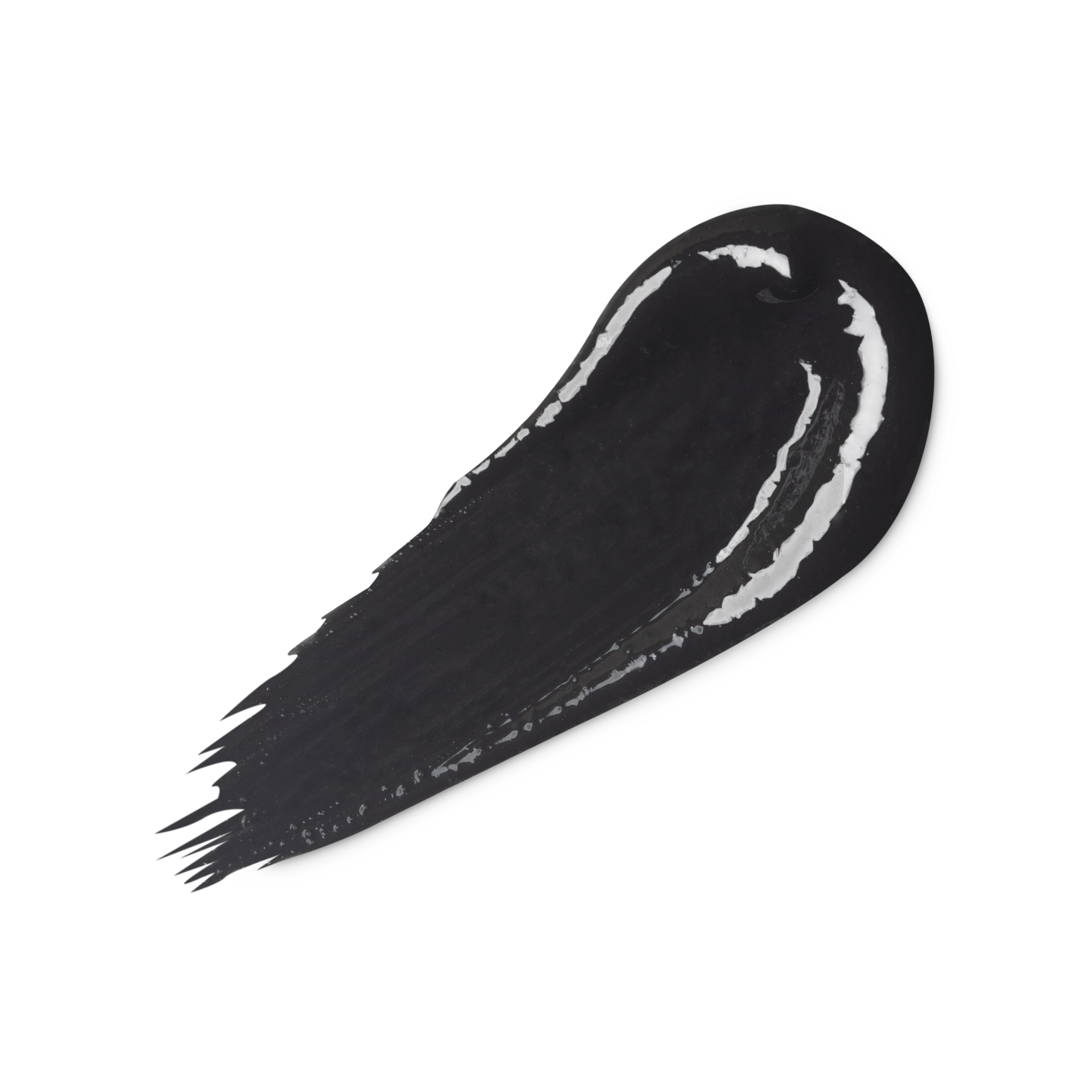 A swatch of jet black liquid eyeliner.