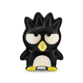 Bad Badtz-Maru. A soap shaped like a penguin character with spiky hair, a grumpy expression, and a yellow beak and feet. The character has a cream-coloured belly and large, half-lidded eyes.