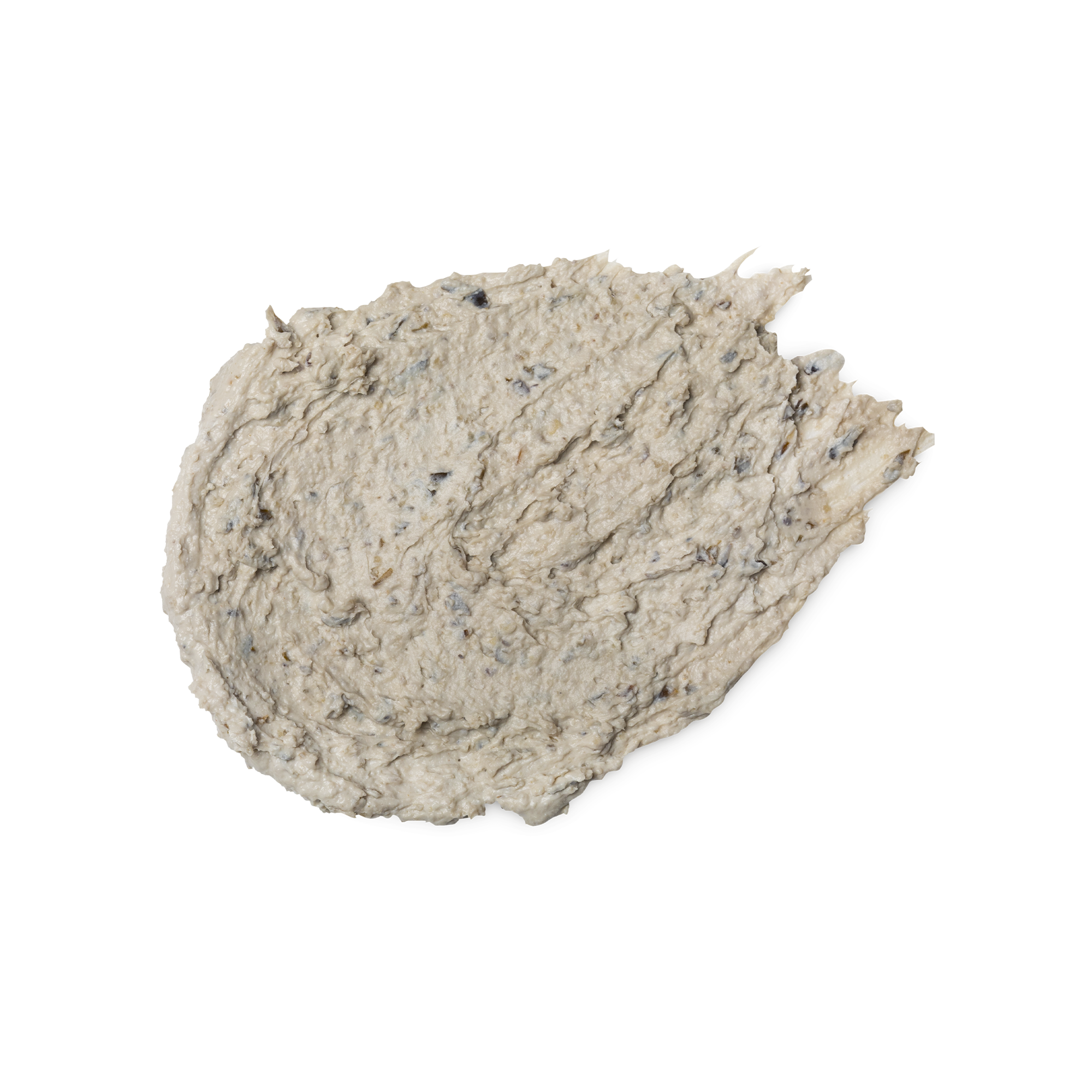 A swatch of thick, cream coloured BB Seaweed face mask, softly textured with toothed wrack seaweed.