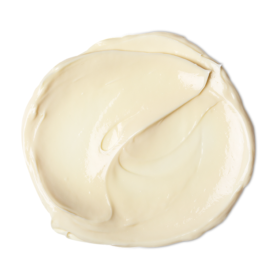 A swatch of cream coloured Biomic body cream.