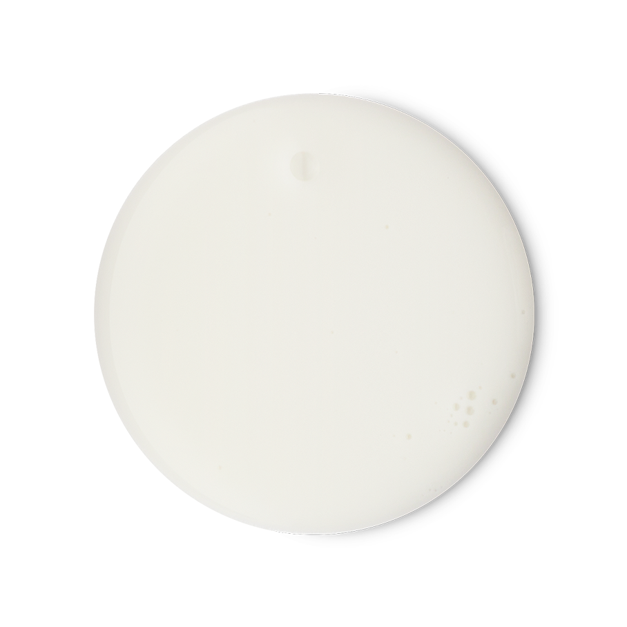 Boo. A perfectly circular swatch of pure white, creamy shower gel.