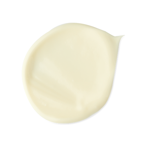 Braziliant. A neatly smudged swatch of thick, creamy ivory-coloured body butter.