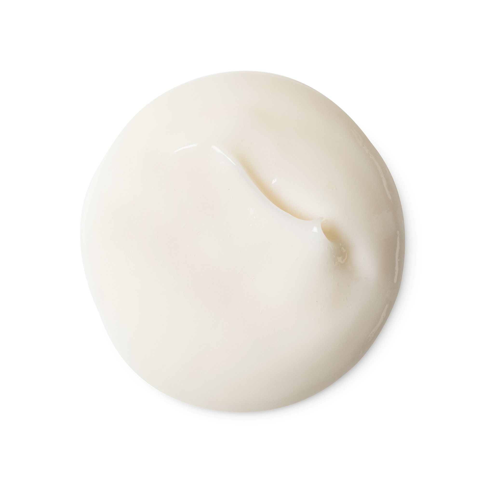 A sample of smooth, thick, cream coloured Candy Rain conditioner.