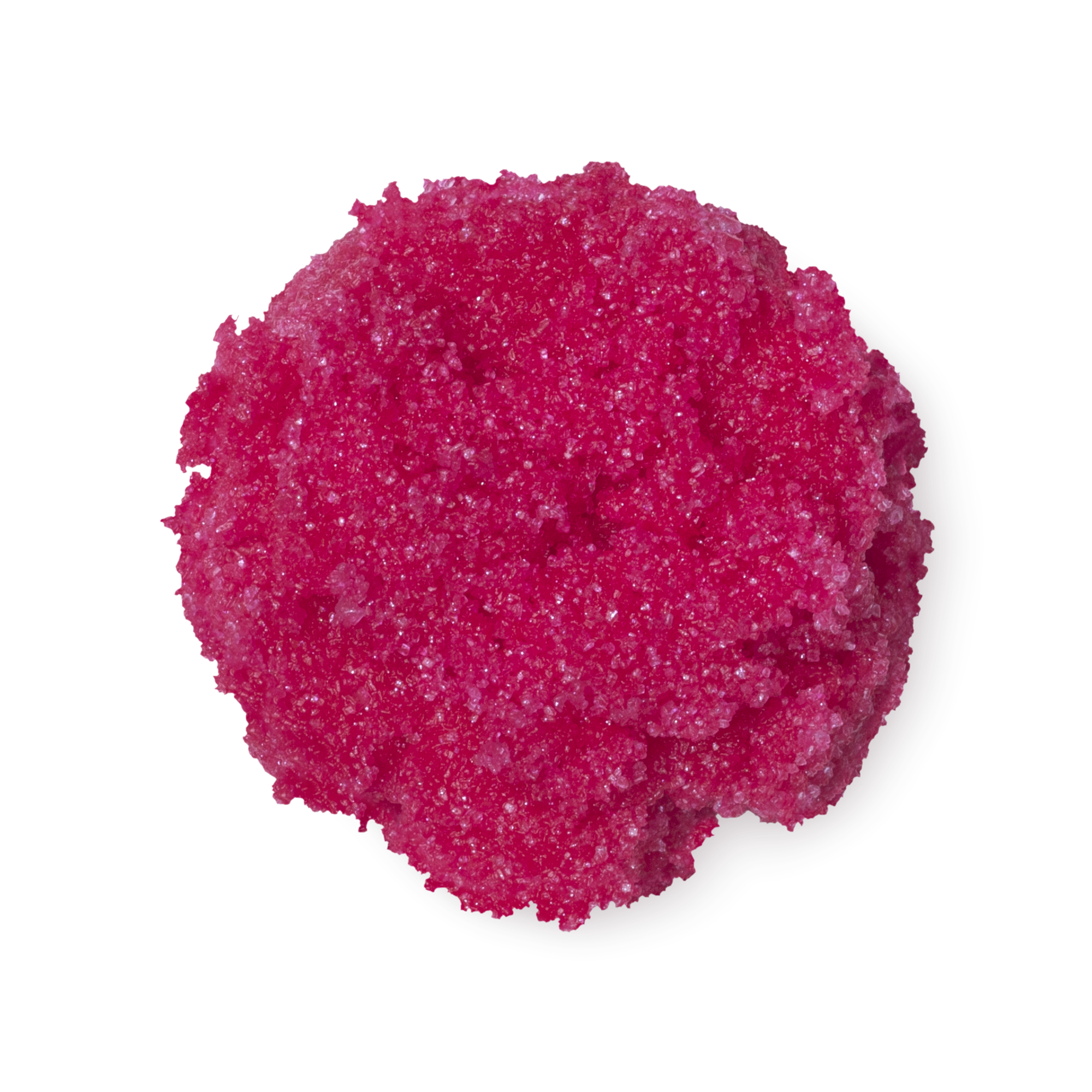 A sample of fuchsia pink Cherry sugar lip scrub.