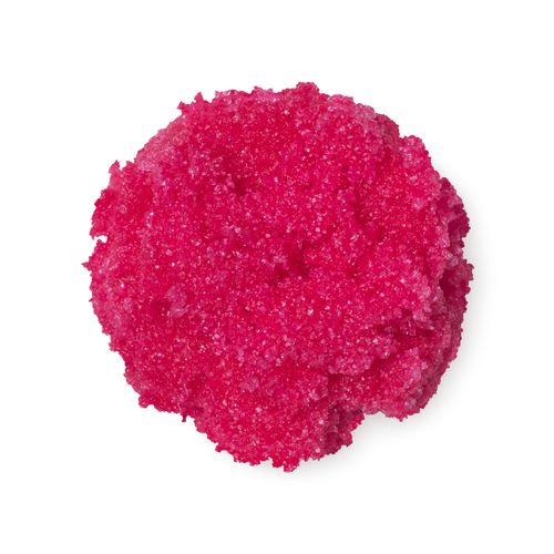 A sample of fuchsia pink Cherry sugar lip scrub.