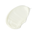 Coconut. A neatly smudged swatch of thick, creamy ivory-coloured body butter.