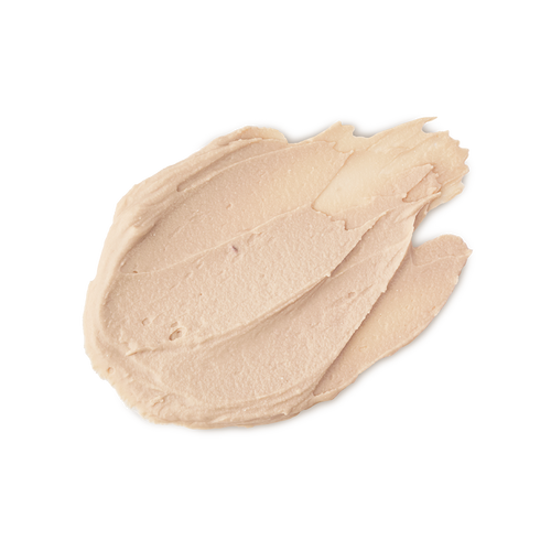 Coconut Shie. A neatly smudged swatch of thick, ivory-coloured, smooth face mask.