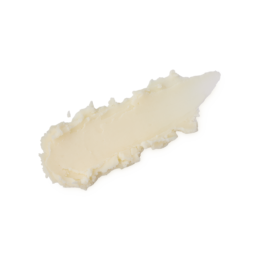 Daisy Daikon. A neatly smudged swatch of thick, creamy, solid deodorant.