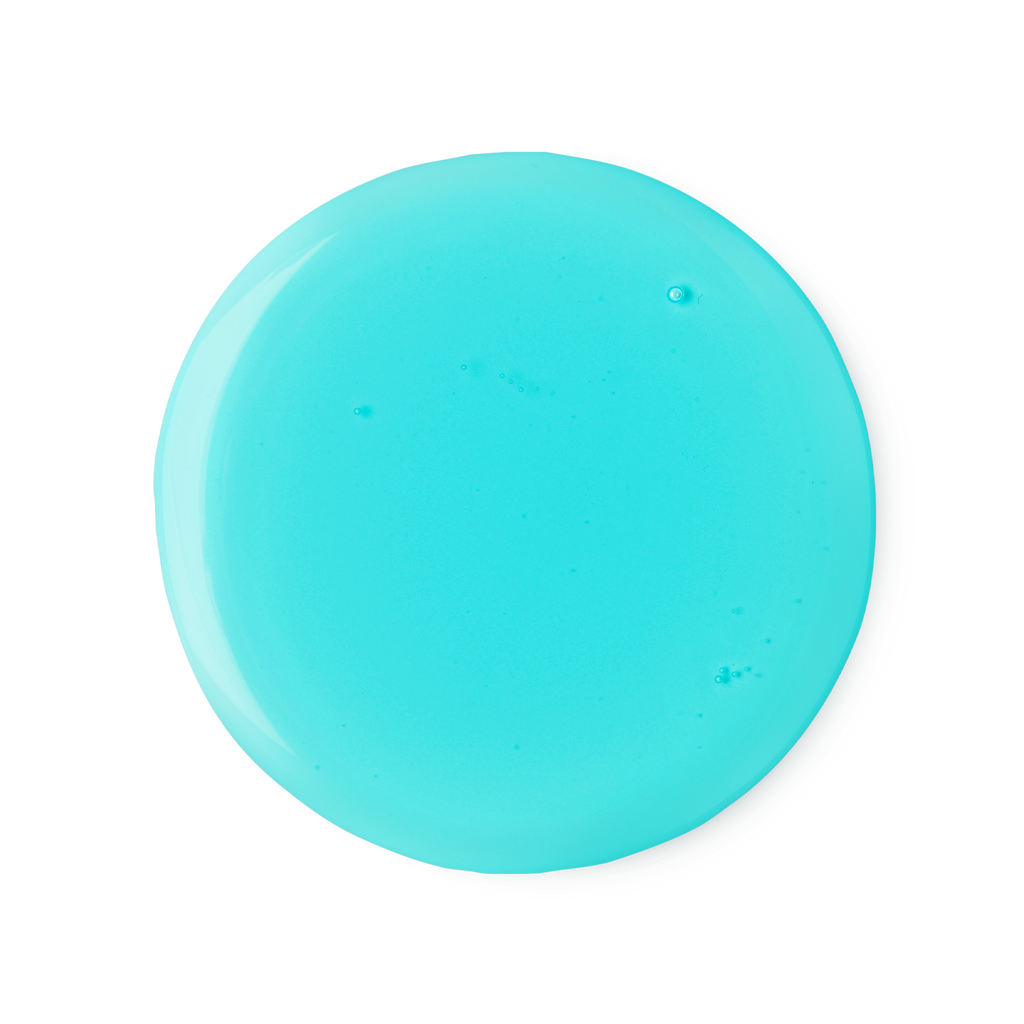 A sample of icy blue Dirty Springwash shower gel.