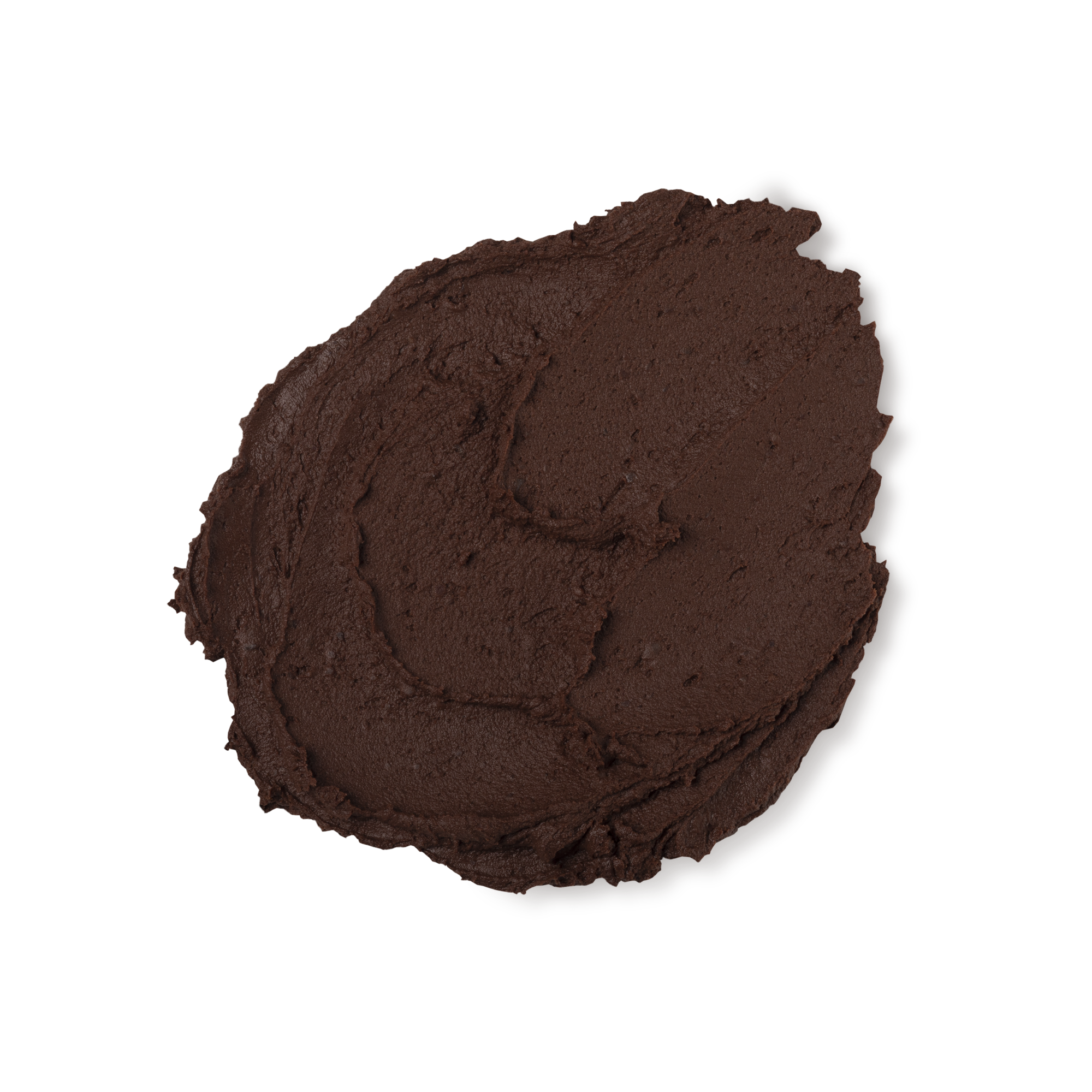 A swatch of thick, chocolately brown Glen Cocoa face mask.