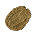 Green Shoots. A smeared swatch of thick, olive-green hair food mask with a grainy, textured finish. The swatch shows visible streaks from being spread.