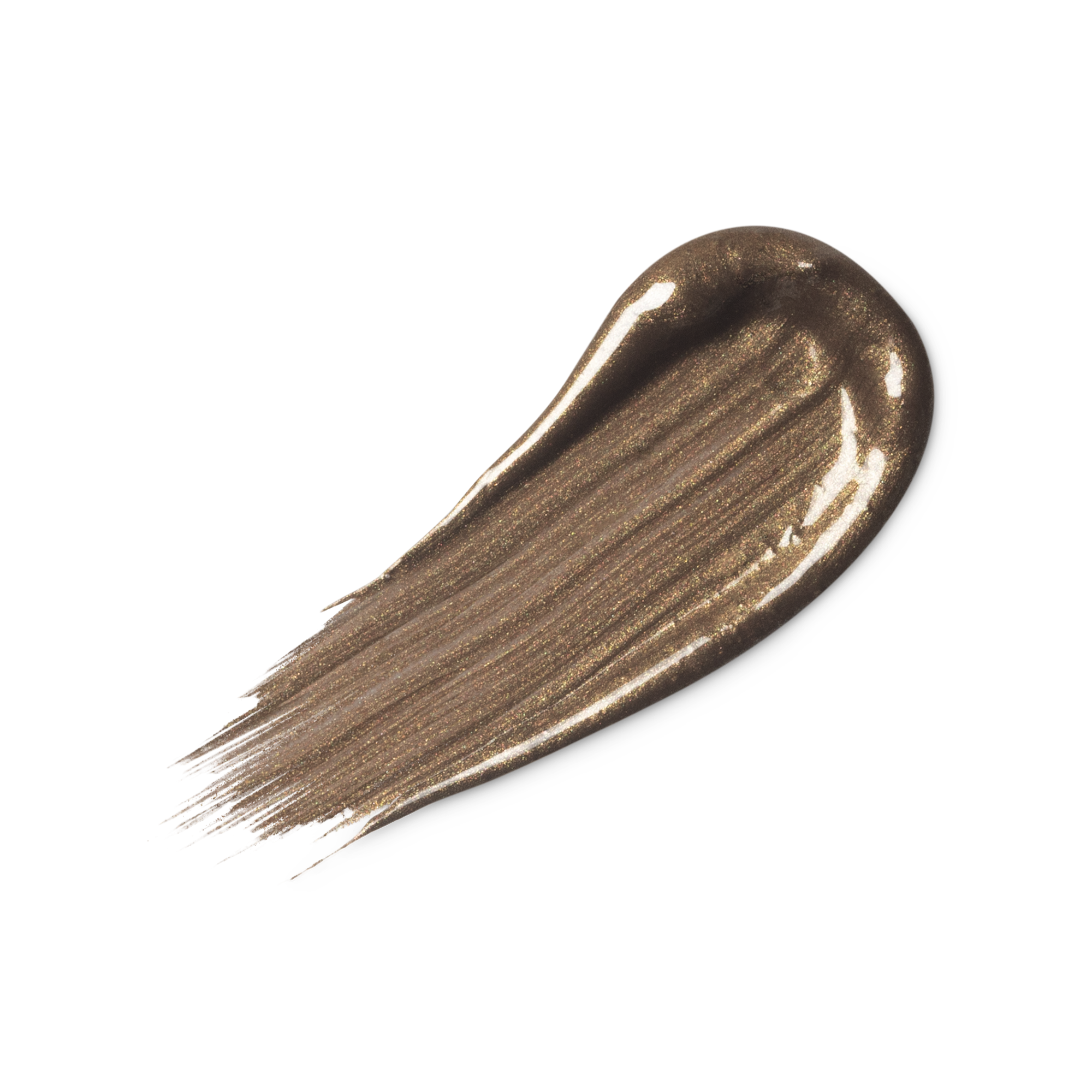 A swatch of shimmery bronze liquid eyeliner.