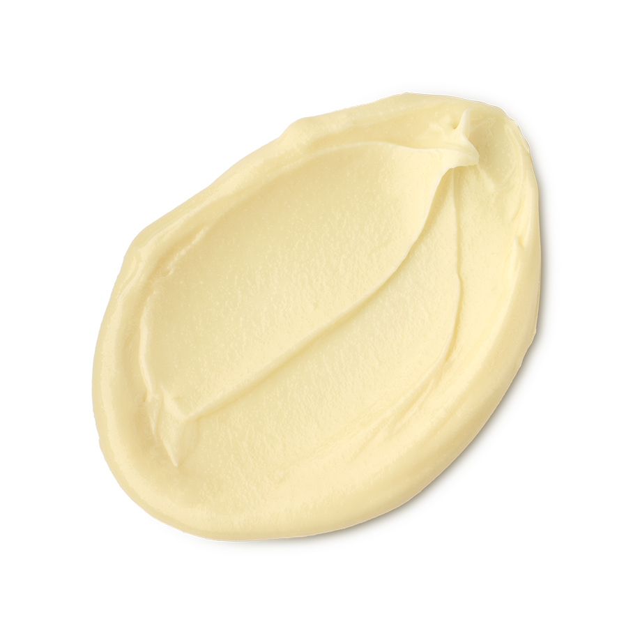 Oat. A neatly smudged swatch of creamy, soft, ivory-coloured facial cleanser.