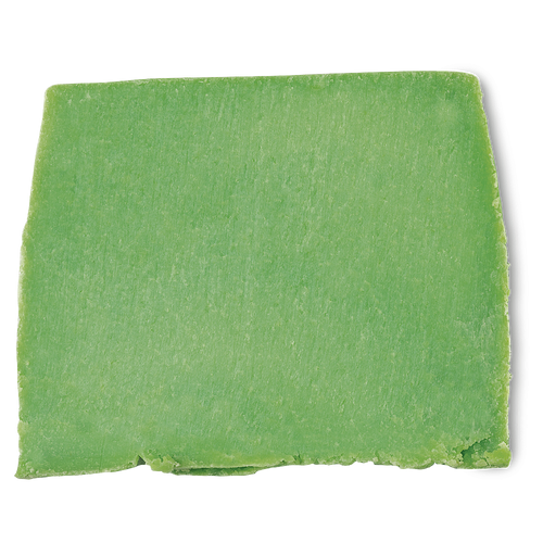 Avocado. An avocado green, rectangular chunk of solid co-wash (conditioning-wash).