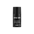 Rose Jam. A short, cylindrical black push-up tube of the Rose Jam solid perfume with a black label on the front covering the cap, with the product name and scent printed on it.