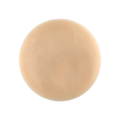 Sleepy. A perfectly circular swatch of a pale beige, matte, toothpaste.