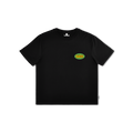 Retro Bubble Lush. A classic black t-shirt with a small, yellow and green, retro LUSH logo on the left breast.